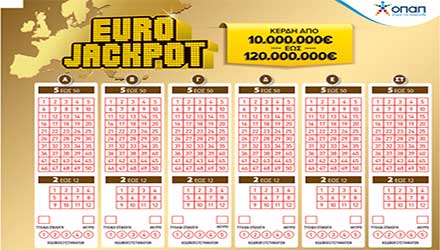 Τυχαίοι Αριθμοί για το Eurojackpot.